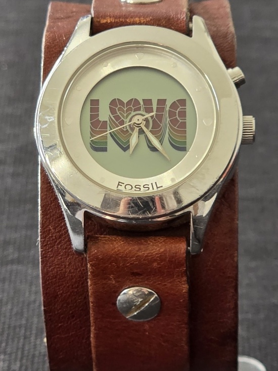 Fossil Love Women Y2K Watch Brown Original Leather Band  Model BG-2600 main image 7